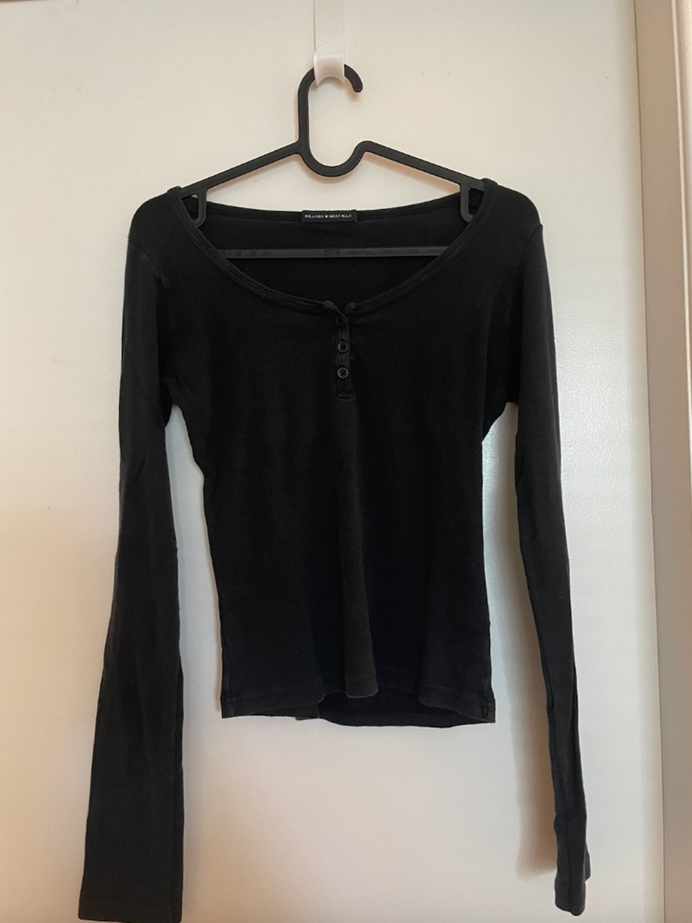 Brandy Melville Wide Neck Long Sleeve Navy
